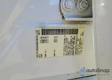 2012 Nissan Maxima S z USA, uszkodzony, nr VIN 1N4AA5AP4CC866657